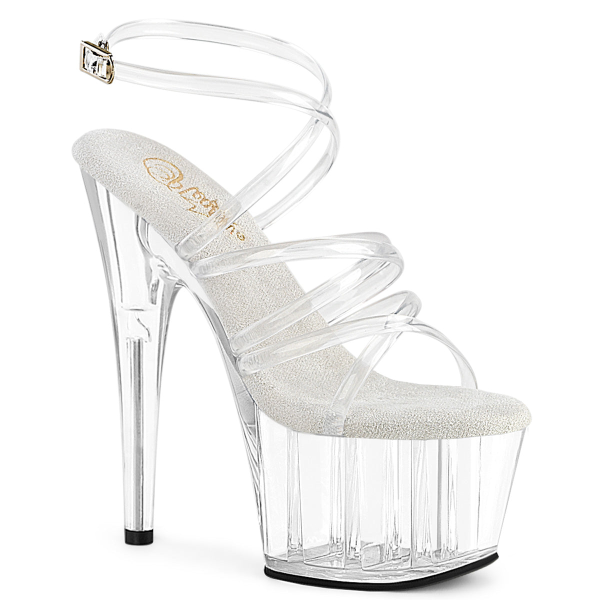 ADORE-706 | ADO706/C/M |7 INCH HEEL| CLEAR PLATFORM TRIPLE CRISS CROSS | SPECIALS / SALES (Copy)