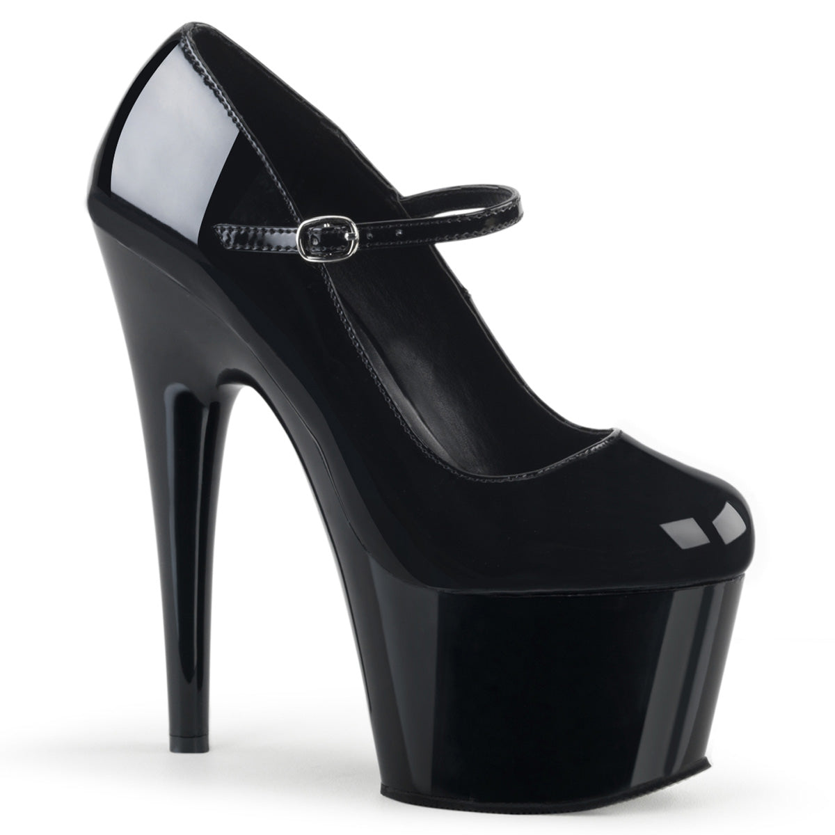 ADORE-787 | 7 INCH HEEL | BLACK MARY JANE PUMP
