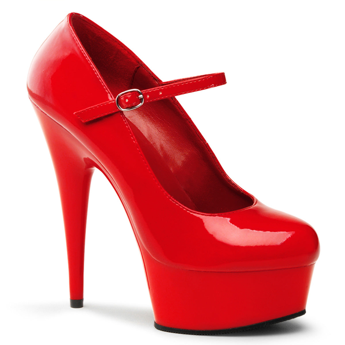 DELIGHT-687 |DEL687| RED 6 INCH HEEL | MARY JANE PUMP