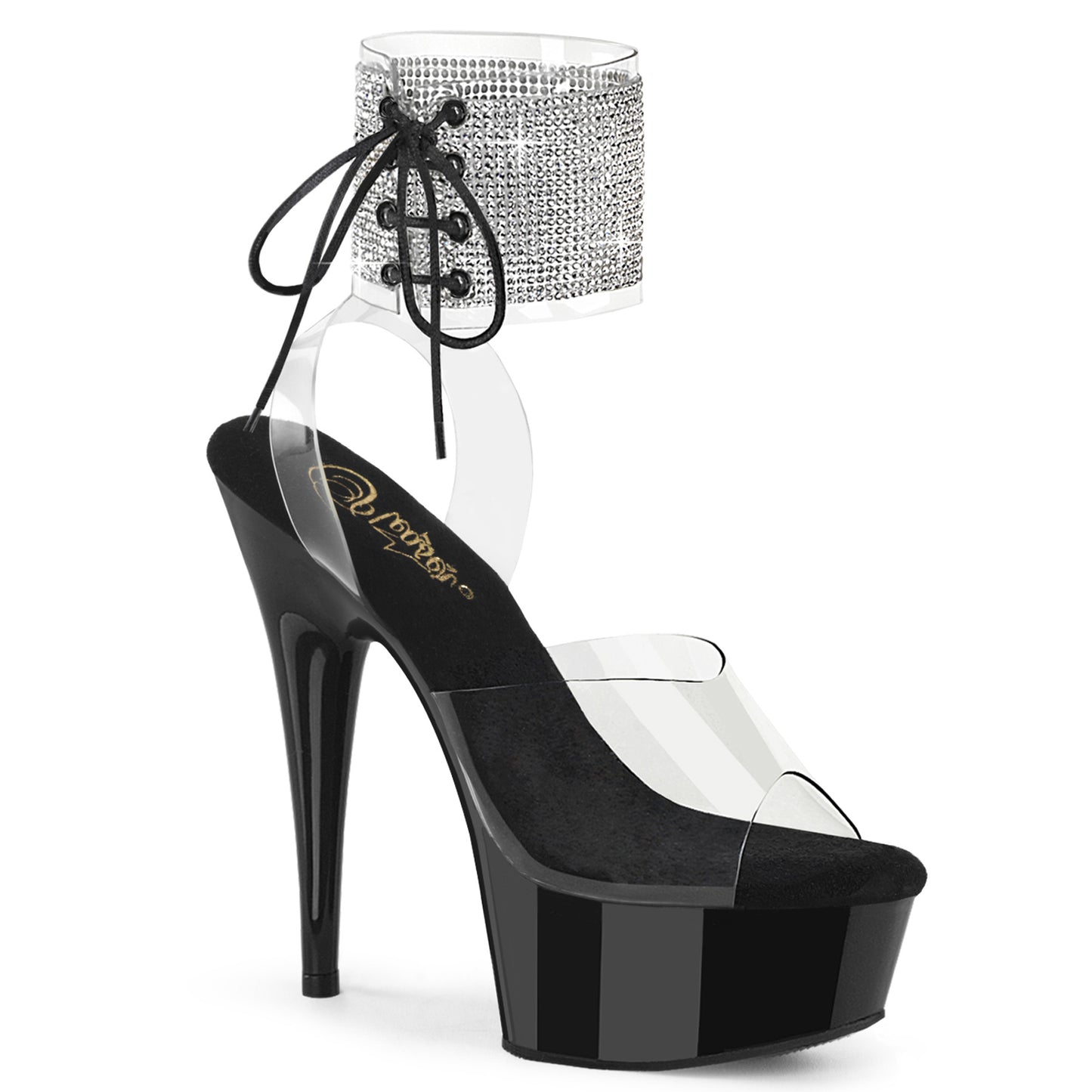 DELIGHT-691-2RS |DEL691-2RS/C/B | 6 INCH HEEL | ANKLE CUFF WITH RHINESTONES