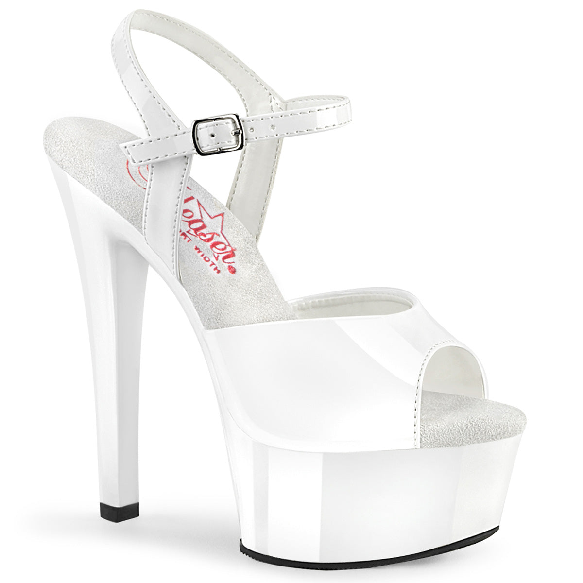 GLAMOUR-609 | 6 INCH HEEL| WHITE SANDAL