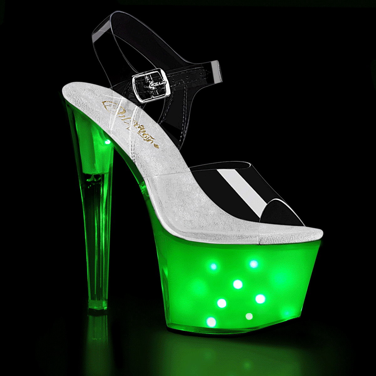 ILLUMINATOR-708 | 7 INCH HEEL | LED FLASHING LIGHTS