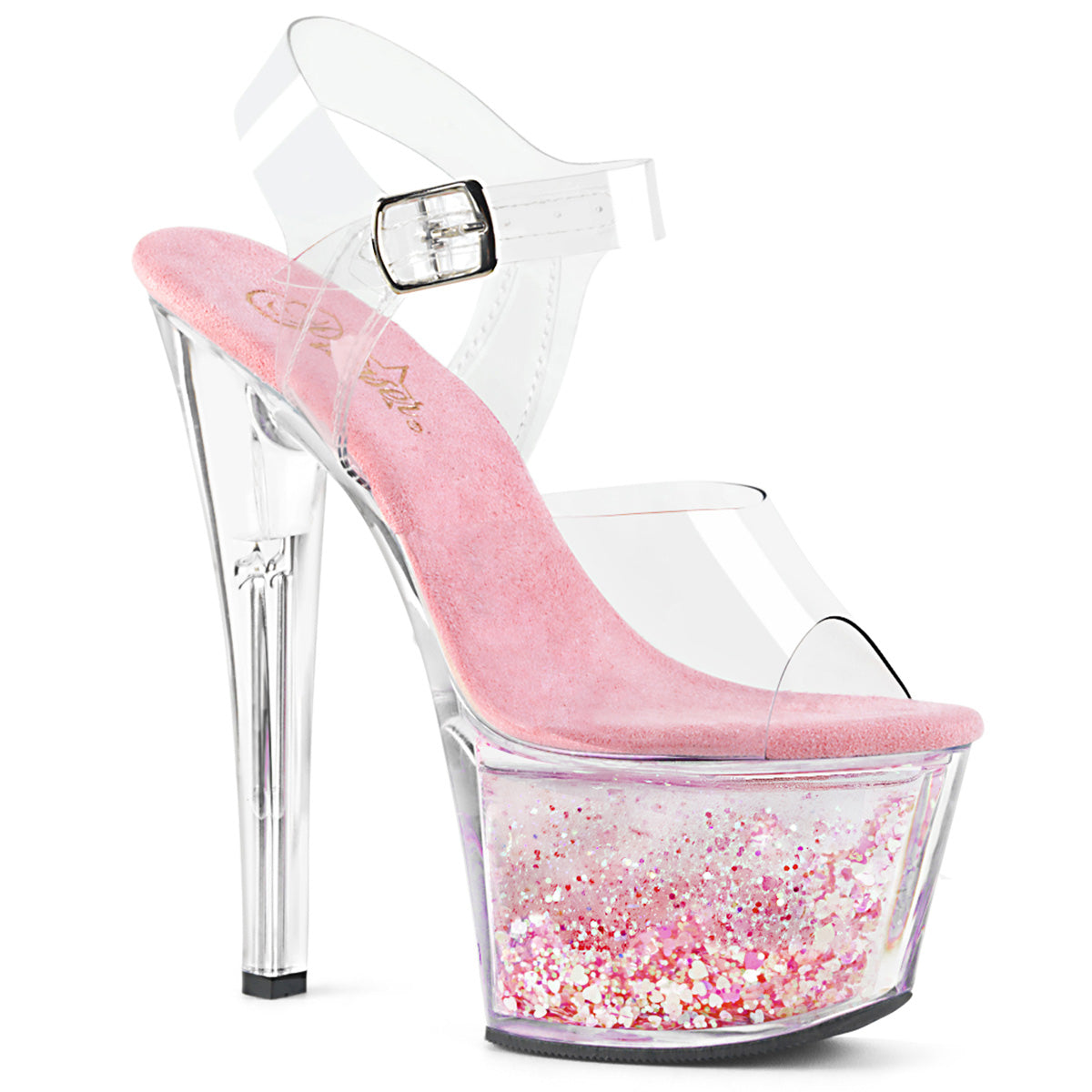 SKY308WHG | 7 INCH PINK HEELS | LIQUID INFUDED PF