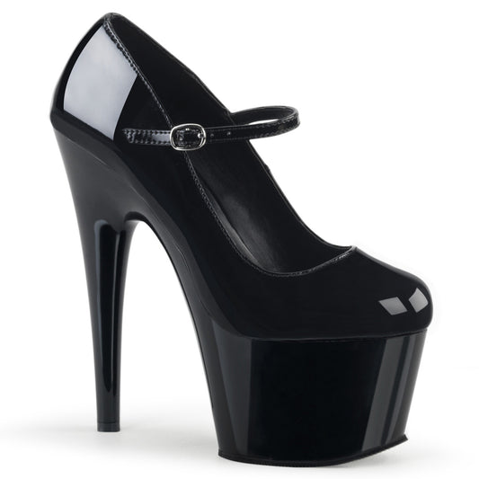ADORE-787 | 7 INCH HEEL | BLACK MARY JANE PUMP