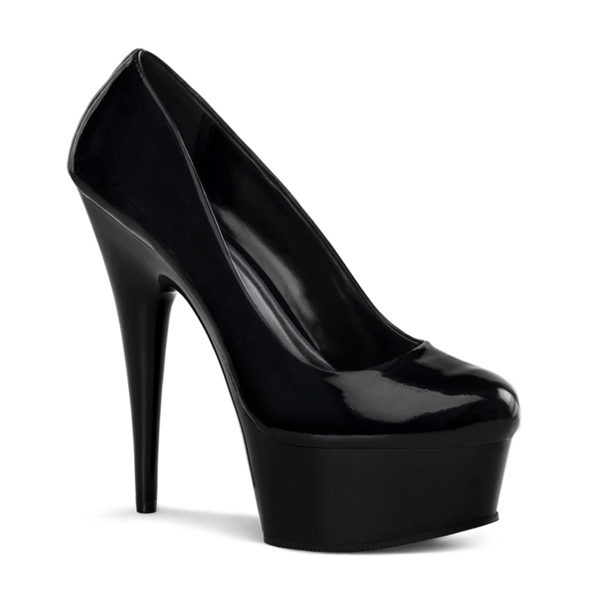 DELIGHT-685 | DEL685 | bLACK 6 INCH CLOSED TOE STILETTO