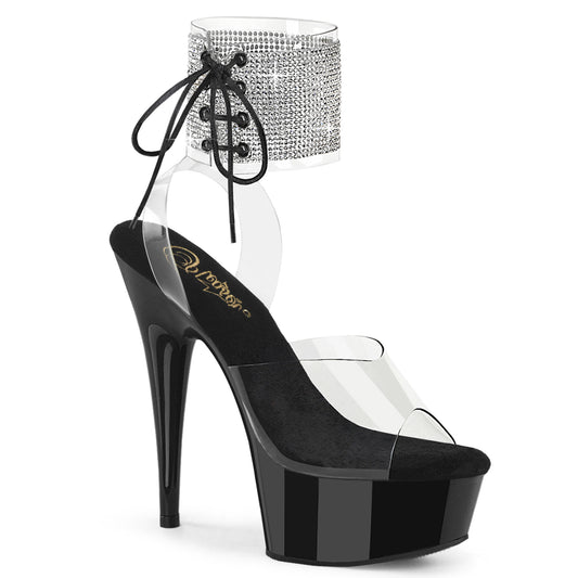 DELIGHT-691-2RS |DEL691-2RS/C/B | 6 INCH HEEL | ANKLE CUFF WITH RHINESTONES