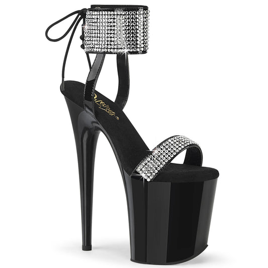 FLAMINGO-870 FLAM870 | 8 INCH PLATFORMS WITH ANKLE CUFF AND RHINESTONES