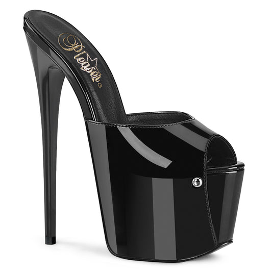JUBILANT-01 | 7 INCH BLACK STILETTO HEEL WITH CONCEALED PLATFORM SLIDE | SPECIALS / SALES / IN STOCK