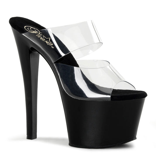SKY-302 | SKY302 | 7 INCH BLACK TWO BAND STRAP SLIDE PLATFORM