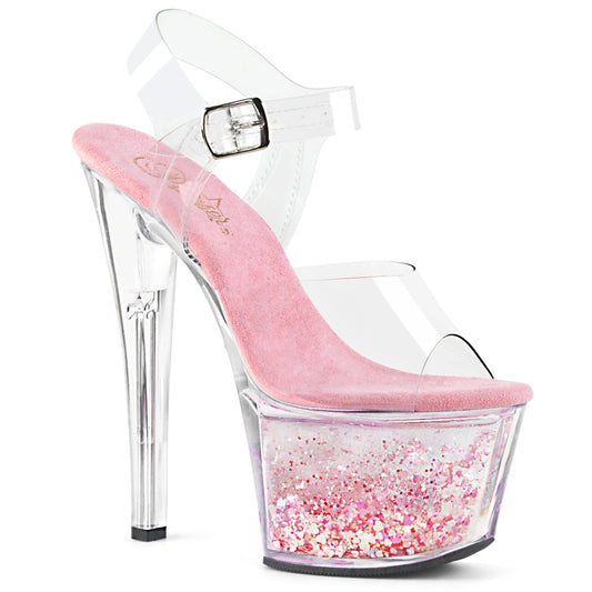 SKY308WHG | 7 INCH PINK HEELS | LIQUID INFUDED PF